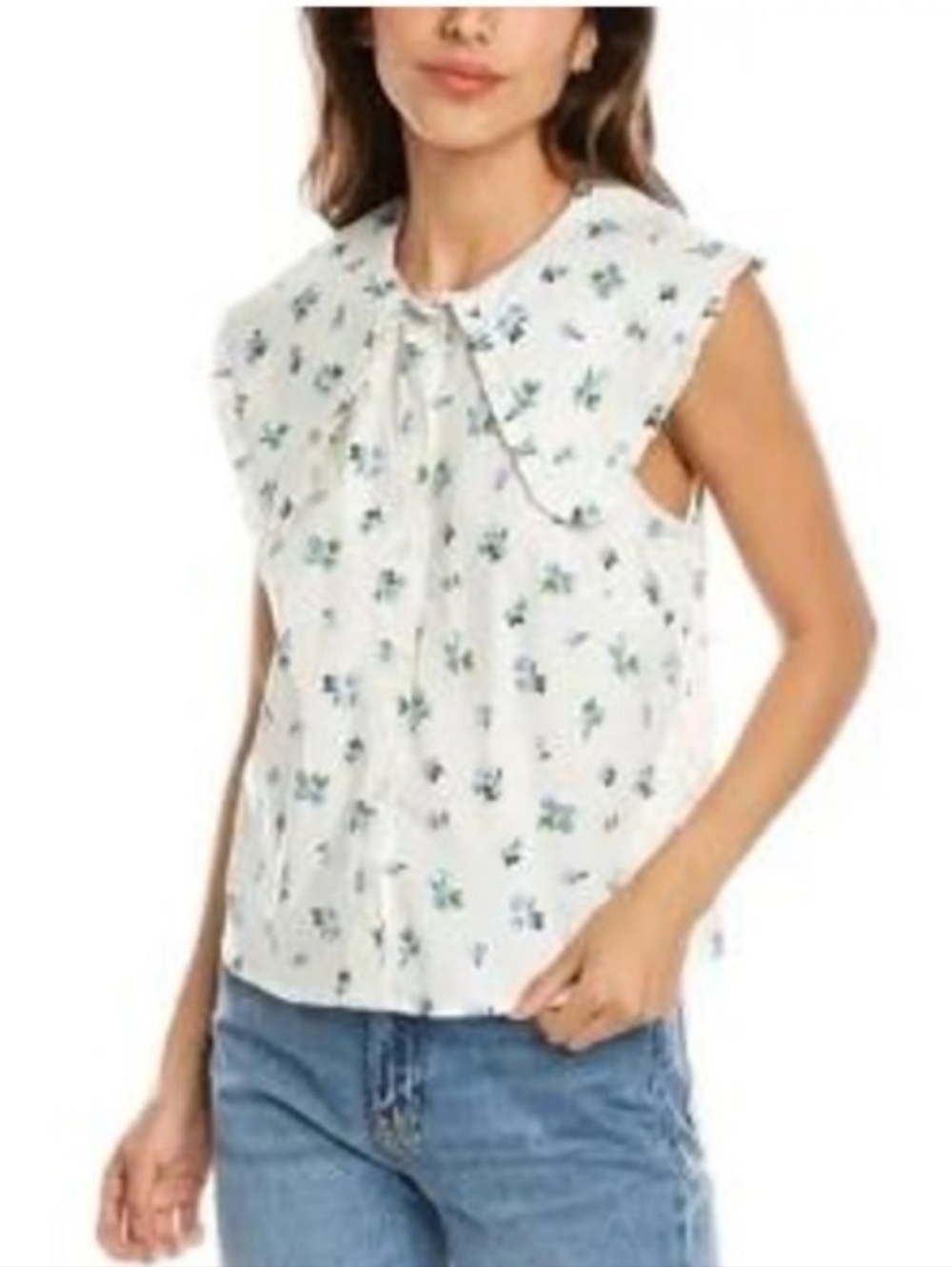 We Wore What Ruffle Collar Button Up Sz Xs NWT MSRP $49